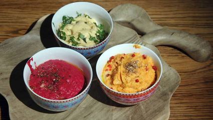 свекольный и морковный хумус