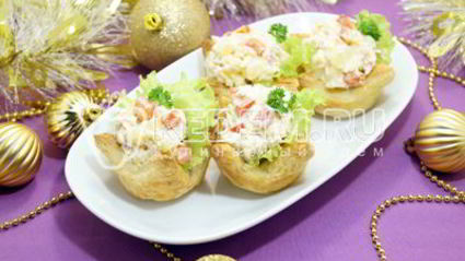 тарталетки из слоеного теста