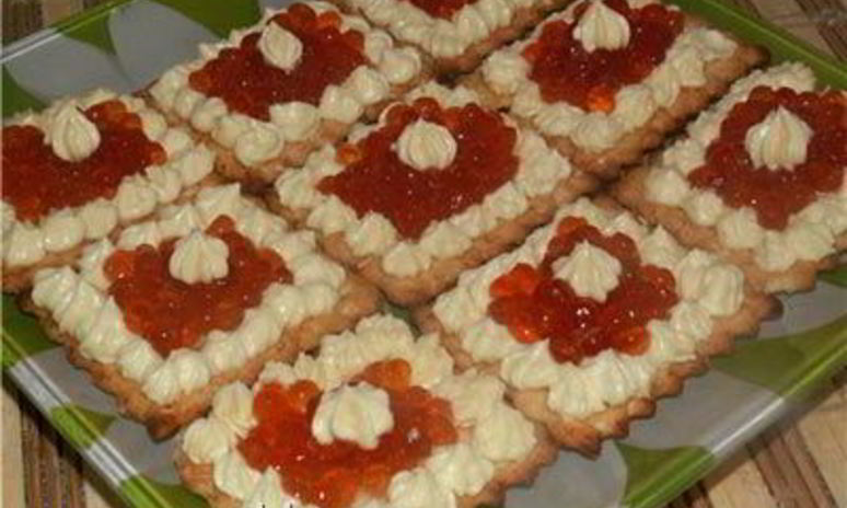 Рецепт тарталеток с икрой