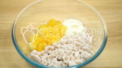 тарталетки с салатом мандариновый рай