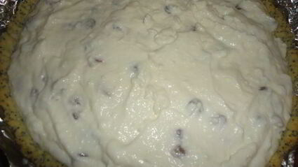 маковый тарт с творожным суфле и ганашем