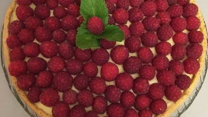 малиновый тарт с заварным кремом