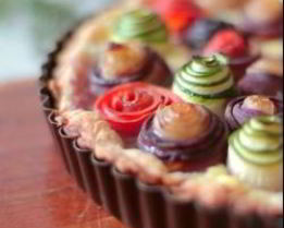 Овощной тарт с рикоттой Мозаика