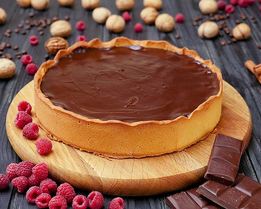Шоколадно-малиновый тарт