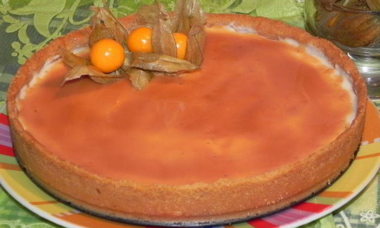 Рецепт снежного тарта с карамельным соусом