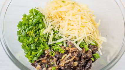 тарт с грибами и сыром