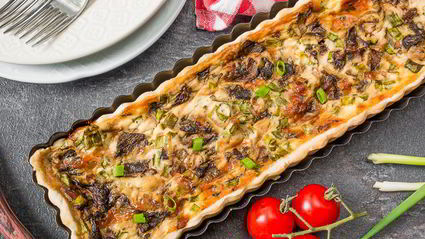 тарт с грибами и сыром