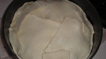 тарт с картофелем, сыром и помидорами