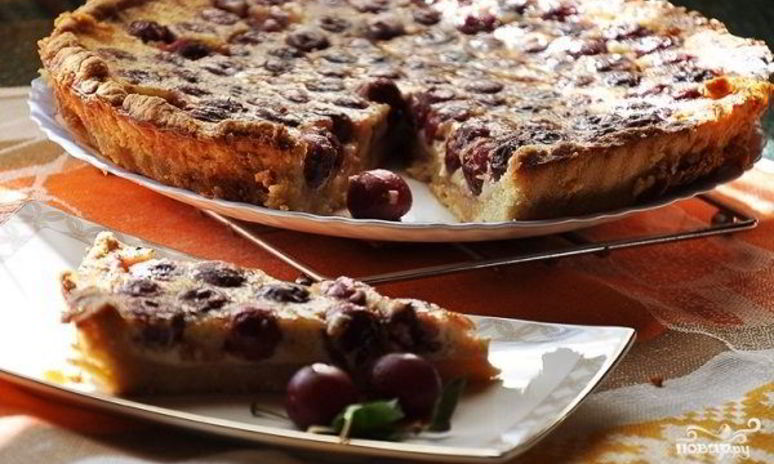 Рецепт тарта с вишней и белым шоколадом