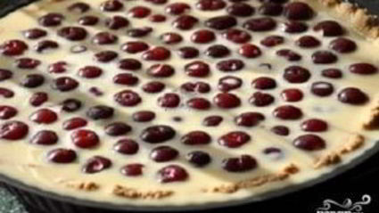 тарт с вишней и белым шоколадом