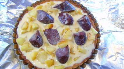 тарт с яблоками и boudin noir