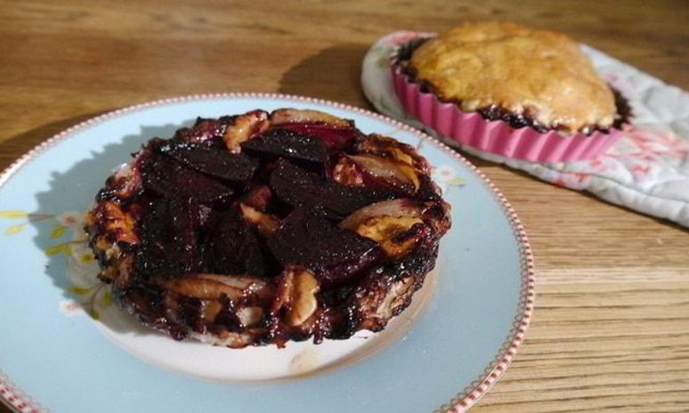 Рецепт тарта татен со свеклой и шалотом