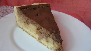 Творожно-шоколадный тарт с дыней