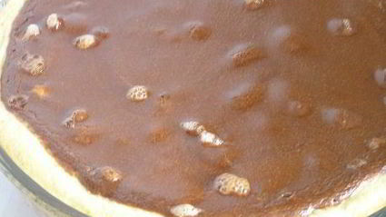 творожно-шоколадный тарт с дыней