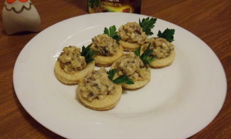 Рецепт волованов с грибами