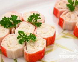 Закуска из крабовых палочек