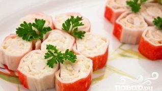 Закуска из крабовых палочек