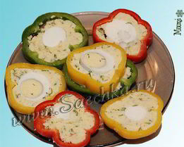 Закуска из сладкого перца с сыром