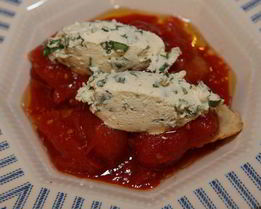 Закуска из творога с томатами