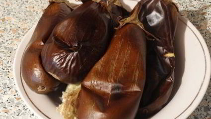 закуска из запечённого баклажана