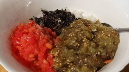 закуска из запечённого баклажана