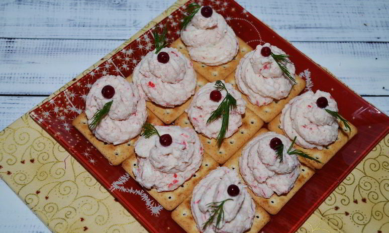Рецепт закуски на крекере