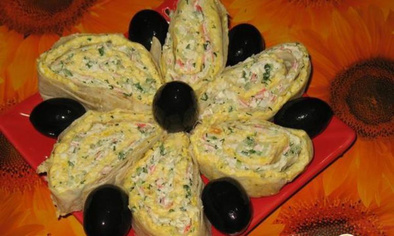 Рецепт закуски цветочек