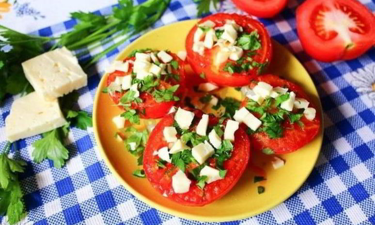 Рецепт жареных помидоров с сыром